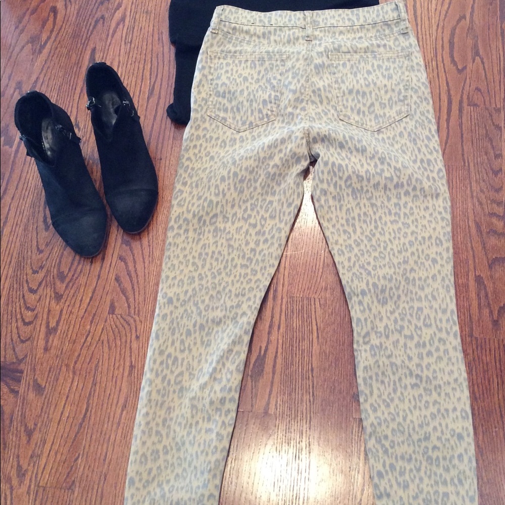 gap high rise leopard print true skinny ankle jean sz 28  NWOT - Picture 9 of 10
